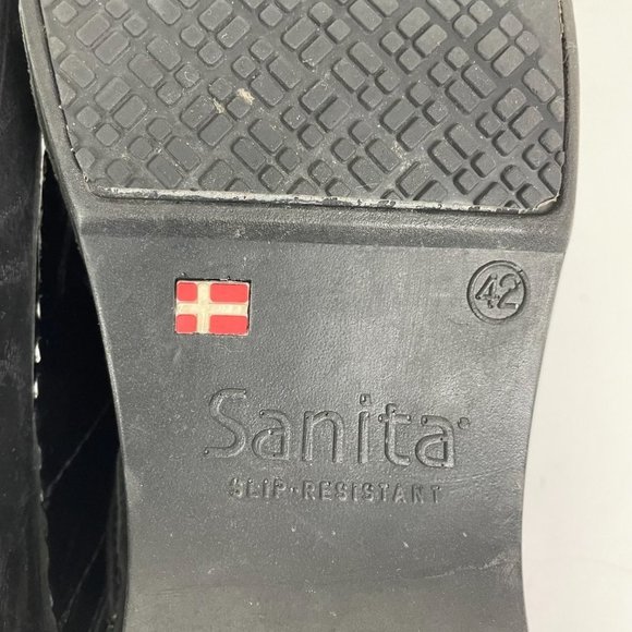 Sanita Woman's EU 42 US 11Black Patent Leather Professional Clog‎ Comfortable - Picture 7 of 10